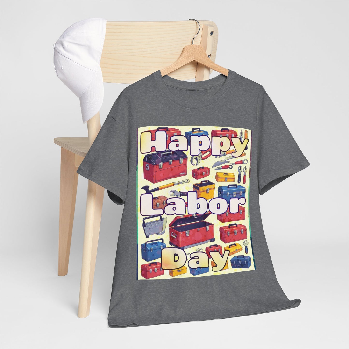 Happy Labor Day Celebrations Unisex Heavy Cotton Tee