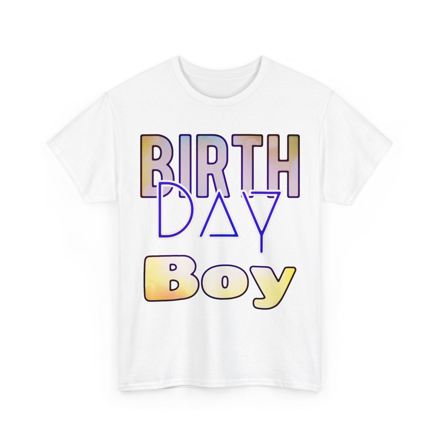 Birthday Boy Gold & Blue Unisex Heavy Cotton Tee