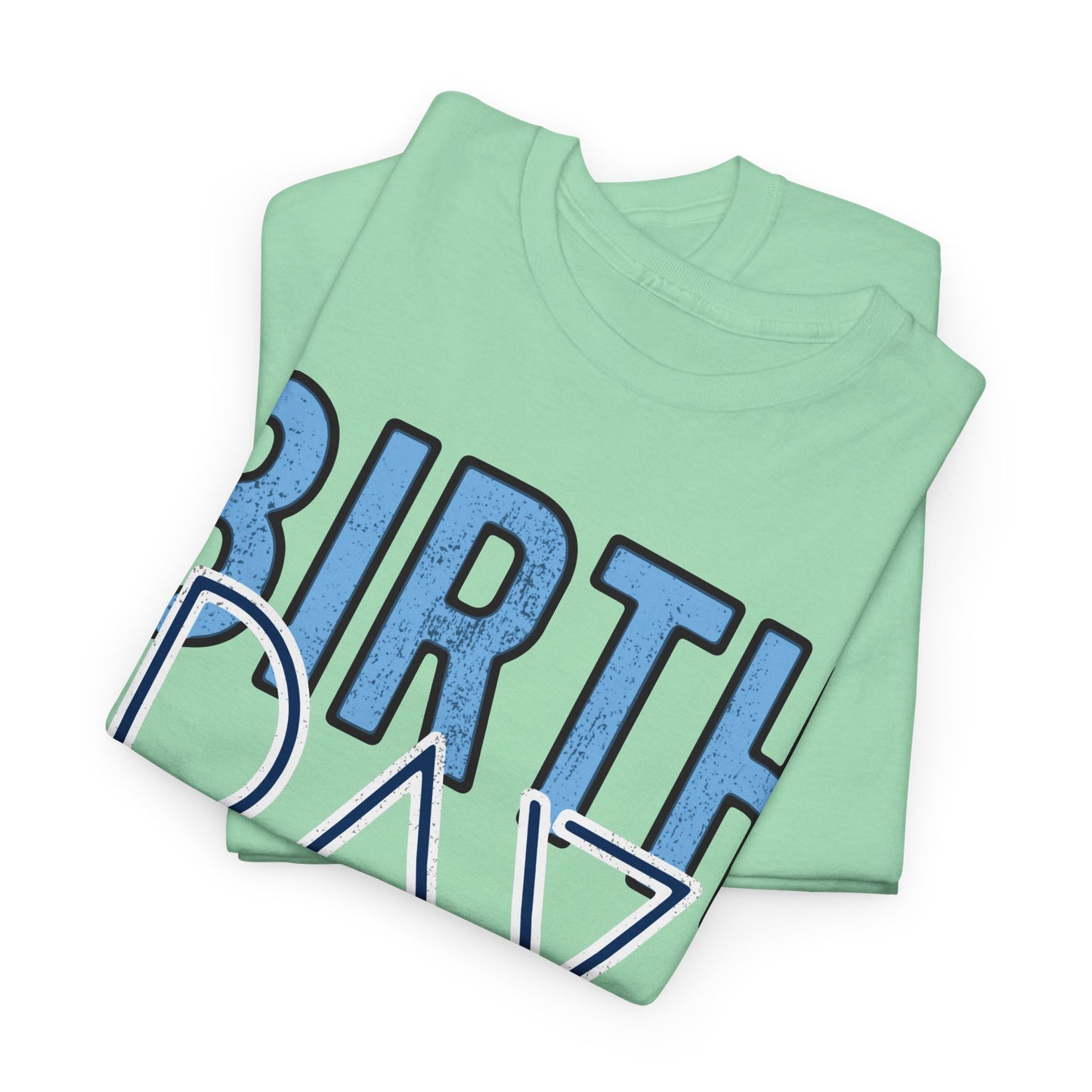 Birthday Boy Blue Washed Look Unisex Heavy Cotton Tee