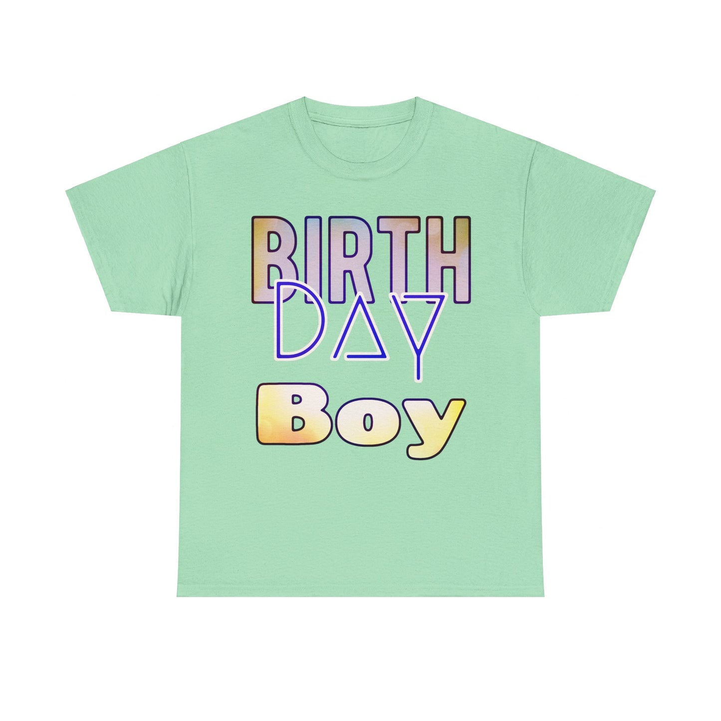 Birthday Boy Gold & Blue Unisex Heavy Cotton Tee