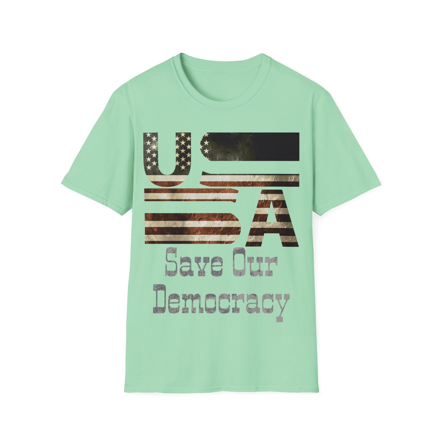 USA Save Our Democracy Unisex Softstyle T-Shirt