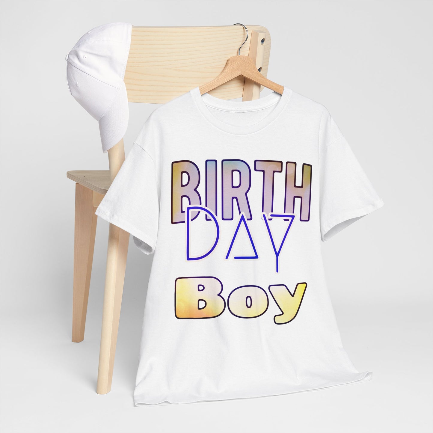 Birthday Boy Gold & Blue Unisex Heavy Cotton Tee