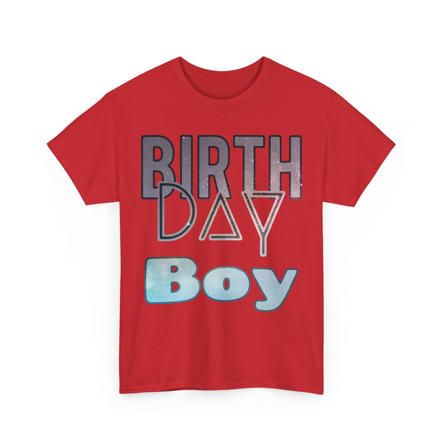 Birthday Boy Stars In Dark Sky Unisex Heavy Cotton Tee