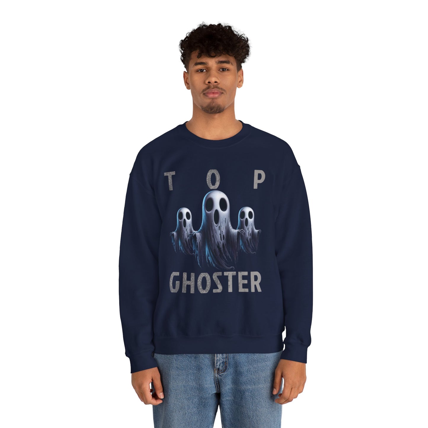 Top Ghoster Ghost Ghoul Scary Creepy Happy Halloween Sweatshirt