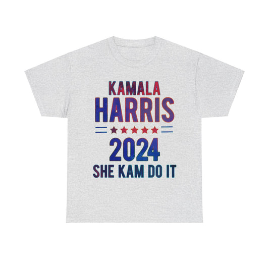 Kamala Harris 2024 Vote Supporter washed look Unisex Heavy Cotton Tee