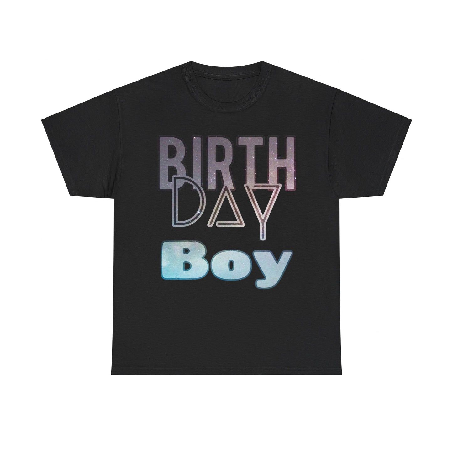 Birthday Boy Stars In Dark Sky Unisex Heavy Cotton Tee