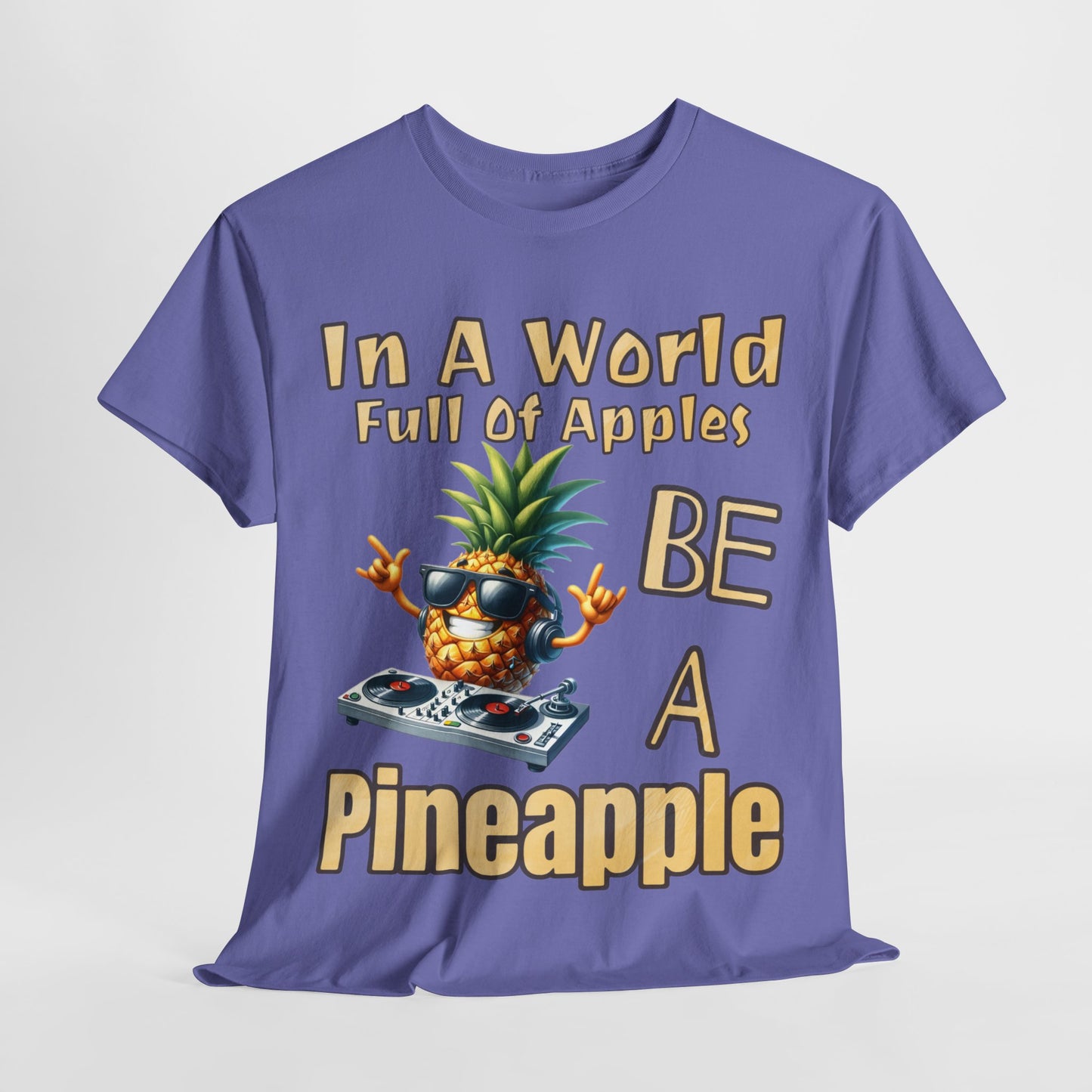 Cool Pineapple DJ Music Decks Unisex Heavy Cotton Tee