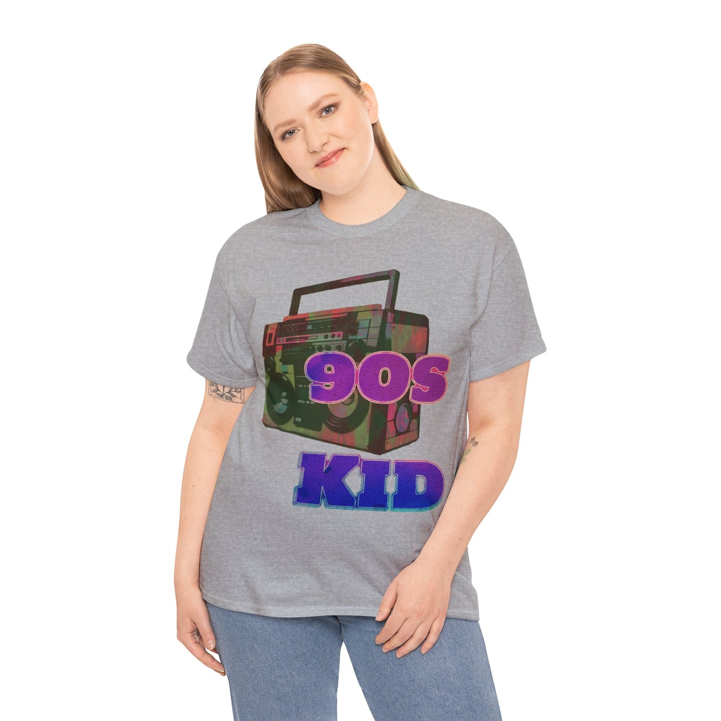 90s Kid Stunning Boombox design Unisex Heavy Cotton Tee