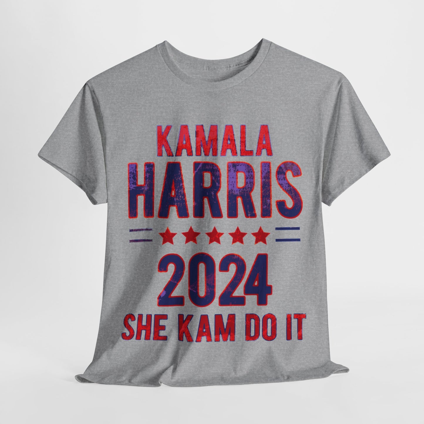 Kamala Harris 2024 Vote Supporter grunge look Unisex Heavy Cotton Tee