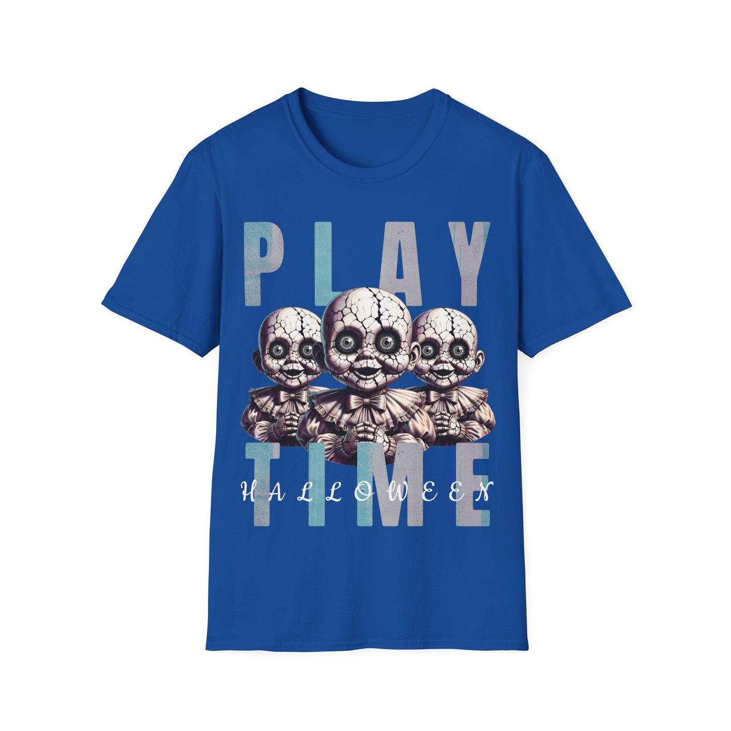 Creepy Scary Doll Play Time Halloween Trick or Treat Tshirt