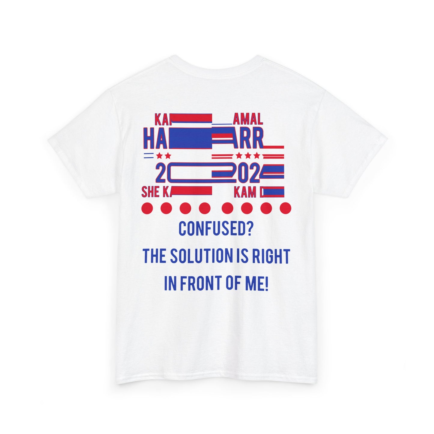 Front & Back Kamala Harris for President Unisex Heavy Cotton Tee