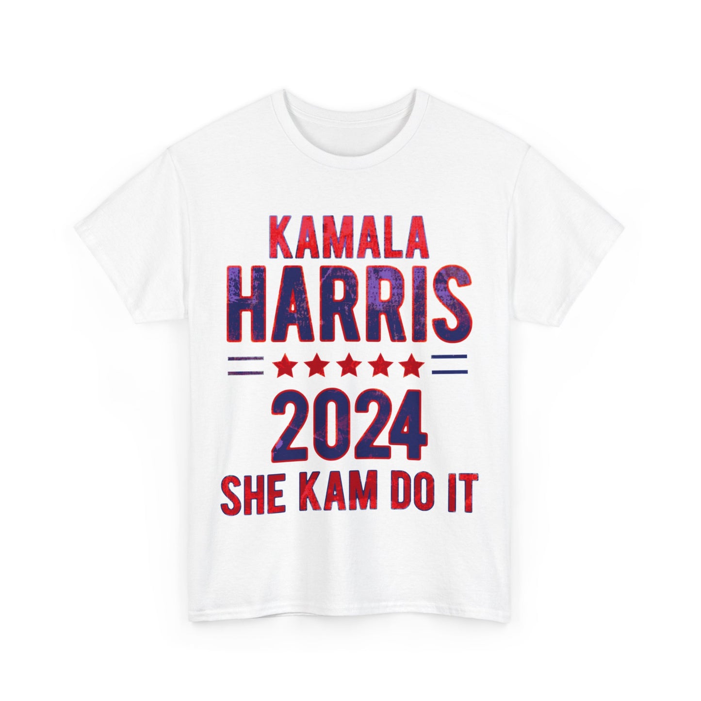 Kamala Harris 2024 Vote Supporter grunge look Unisex Heavy Cotton Tee