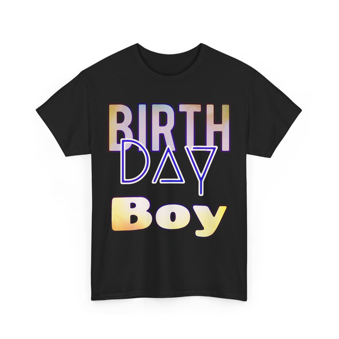 Birthday Boy Gold & Blue Unisex Heavy Cotton Tee