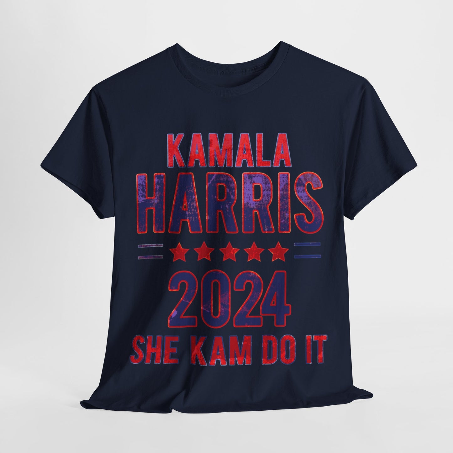 Kamala Harris 2024 Vote Supporter grunge look Unisex Heavy Cotton Tee