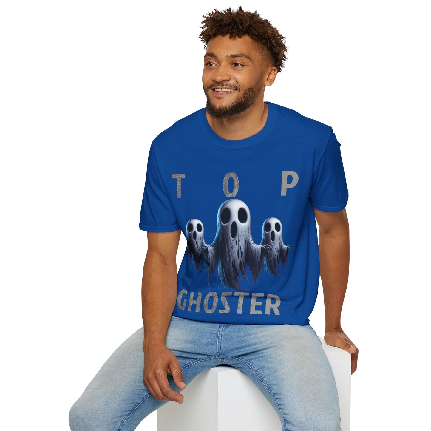 Top Ghoster Ghoul Spirit Scary Creepy Festive Happy Halloween T-Shirt