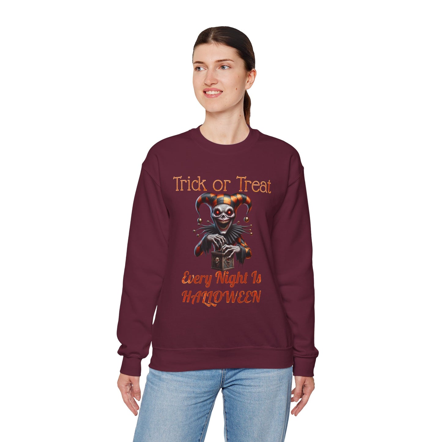 Halloween Evil Clown Every Night Is Halloween Sweatshirt