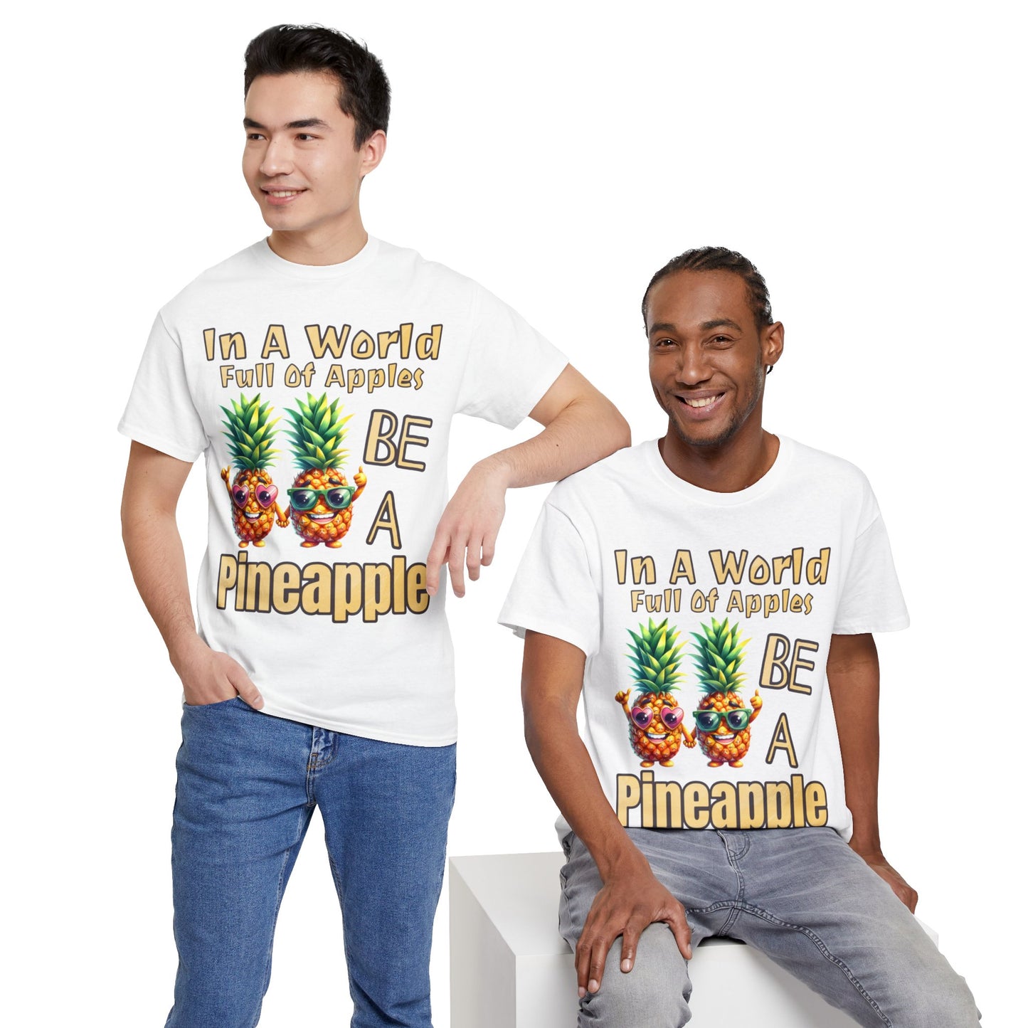 Cool Pineapple Couple Mr & Mrs Unisex Heavy Cotton Tee