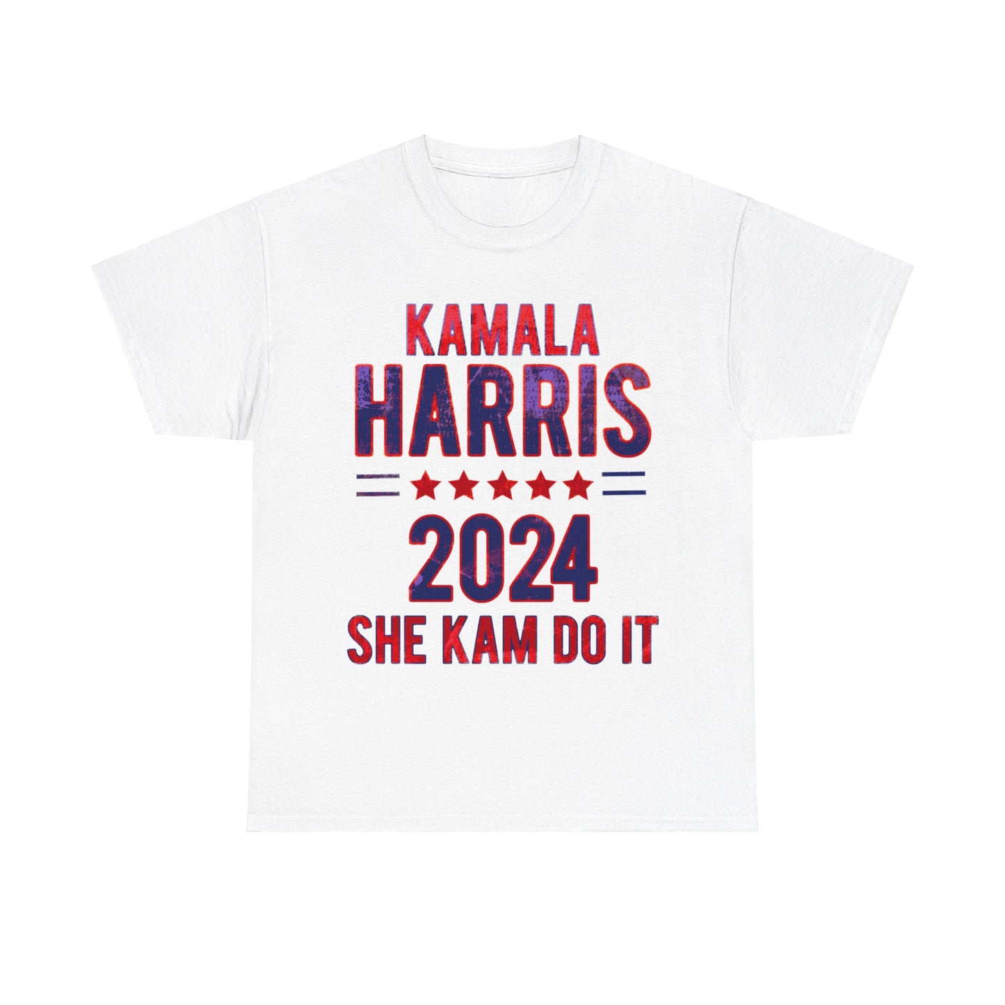 Kamala Harris 2024 Vote Supporter grunge look Unisex Heavy Cotton Tee