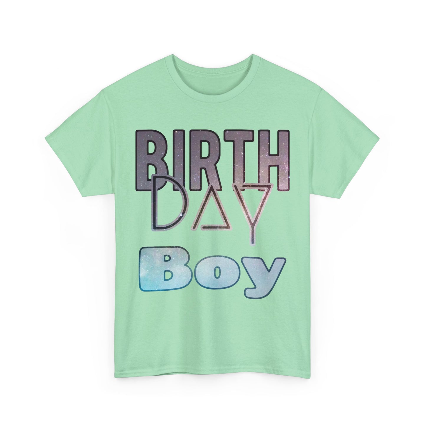 Birthday Boy Stars In Dark Sky Unisex Heavy Cotton Tee