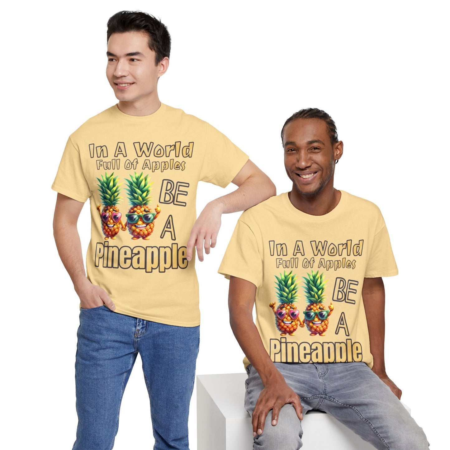 Cool Pineapple Couple Mr & Mrs Unisex Heavy Cotton Tee