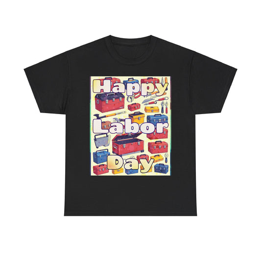 Happy Labor Day Celebrations Unisex Heavy Cotton Tee