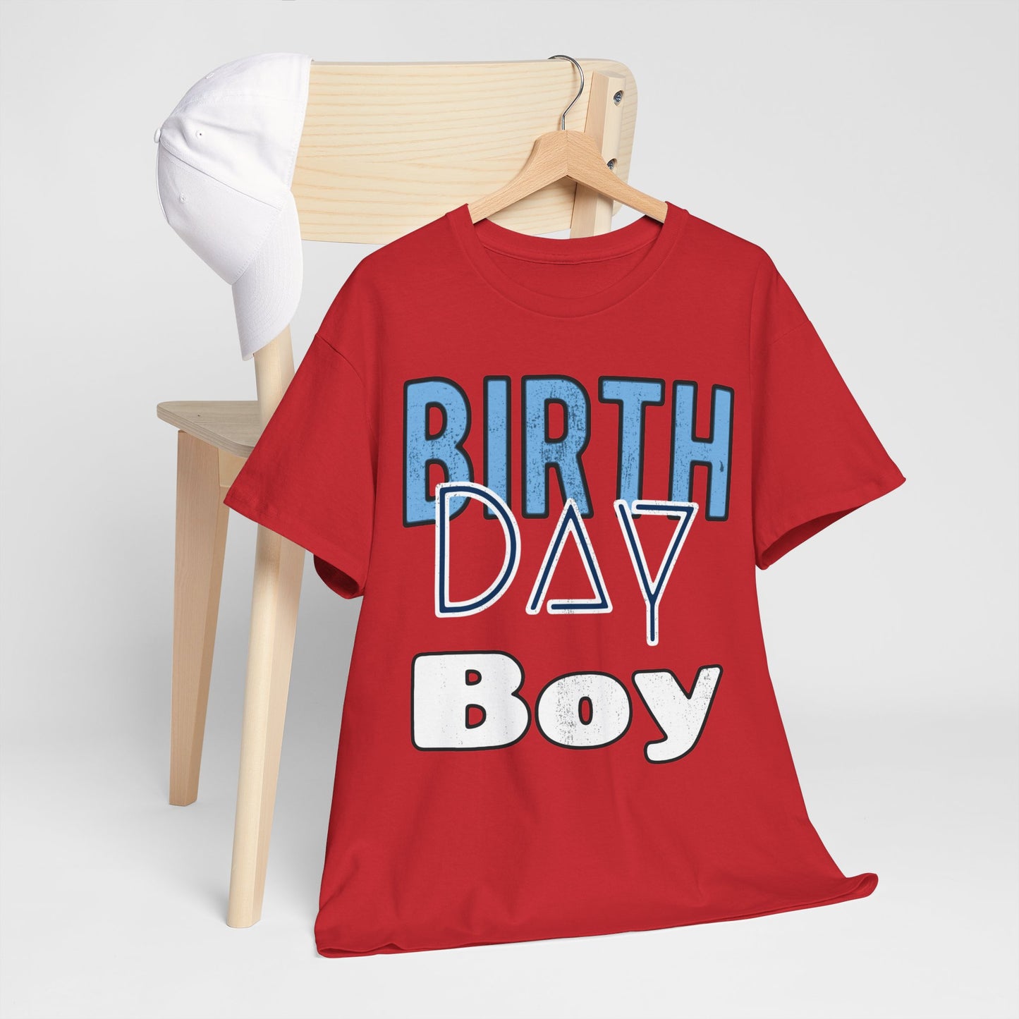 Birthday Boy Blue Washed Look Unisex Heavy Cotton Tee