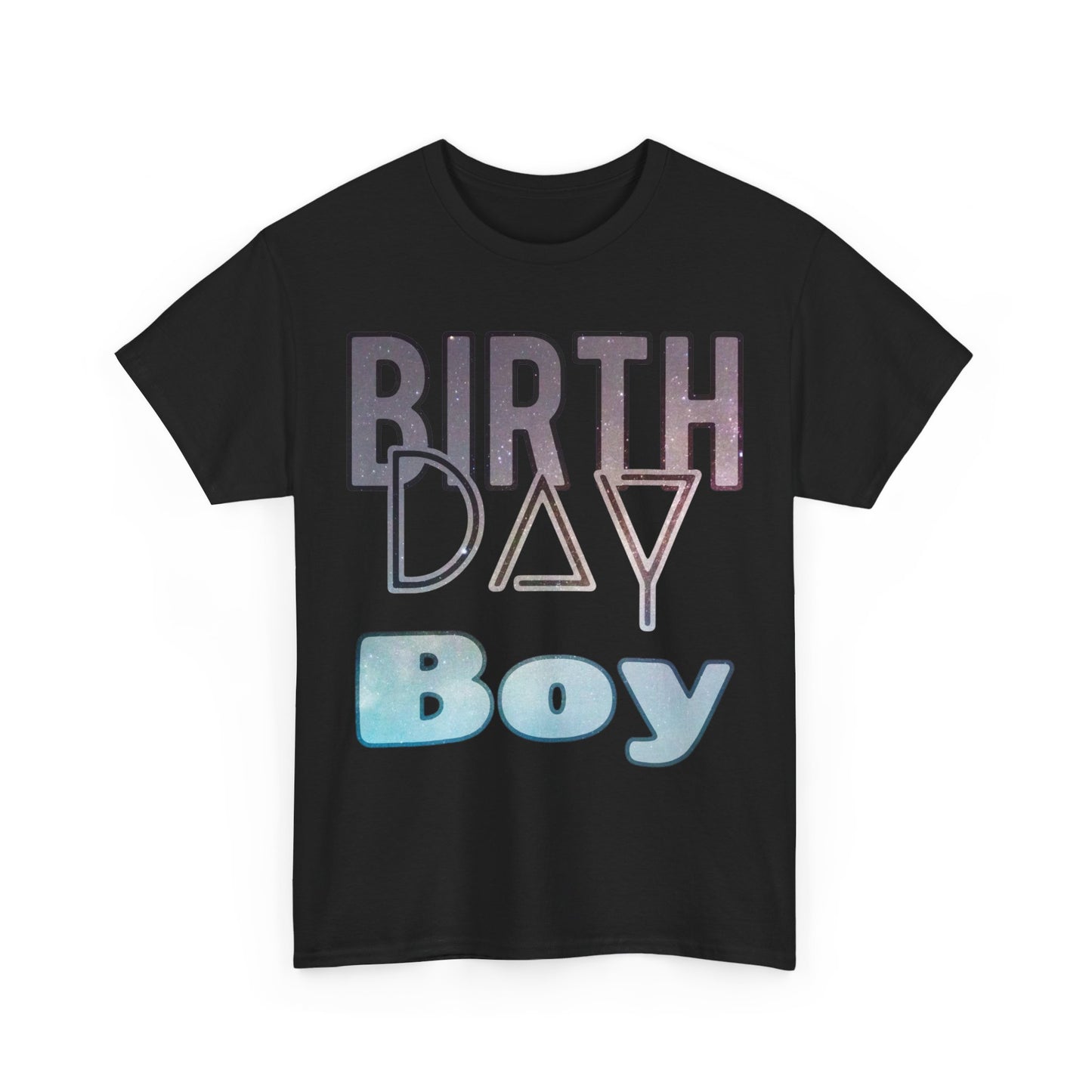 Birthday Boy Stars In Dark Sky Unisex Heavy Cotton Tee