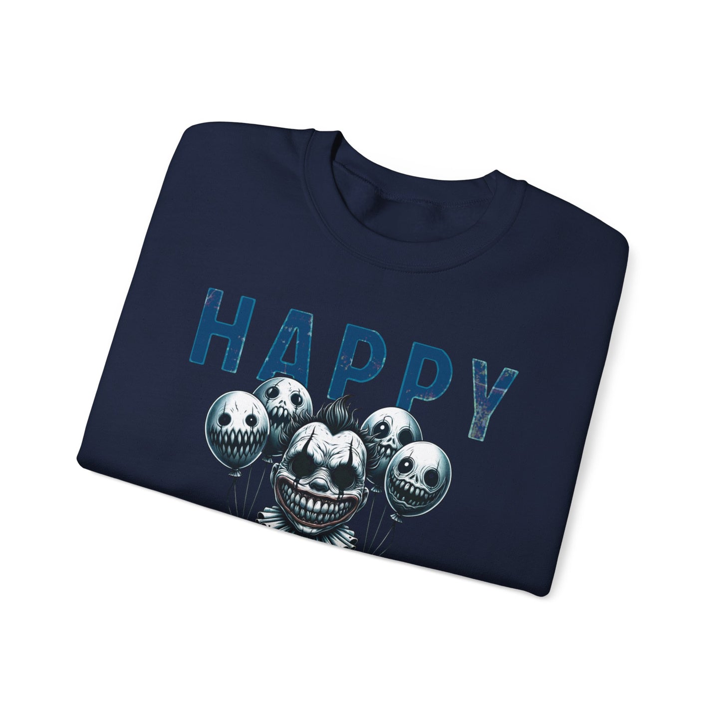 Creepy Scary Clown With Clown Balloons Happy Halloween Sweatshirt