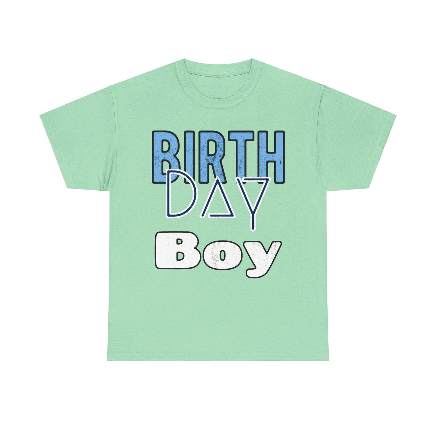 Birthday Boy Blue Washed Look Unisex Heavy Cotton Tee