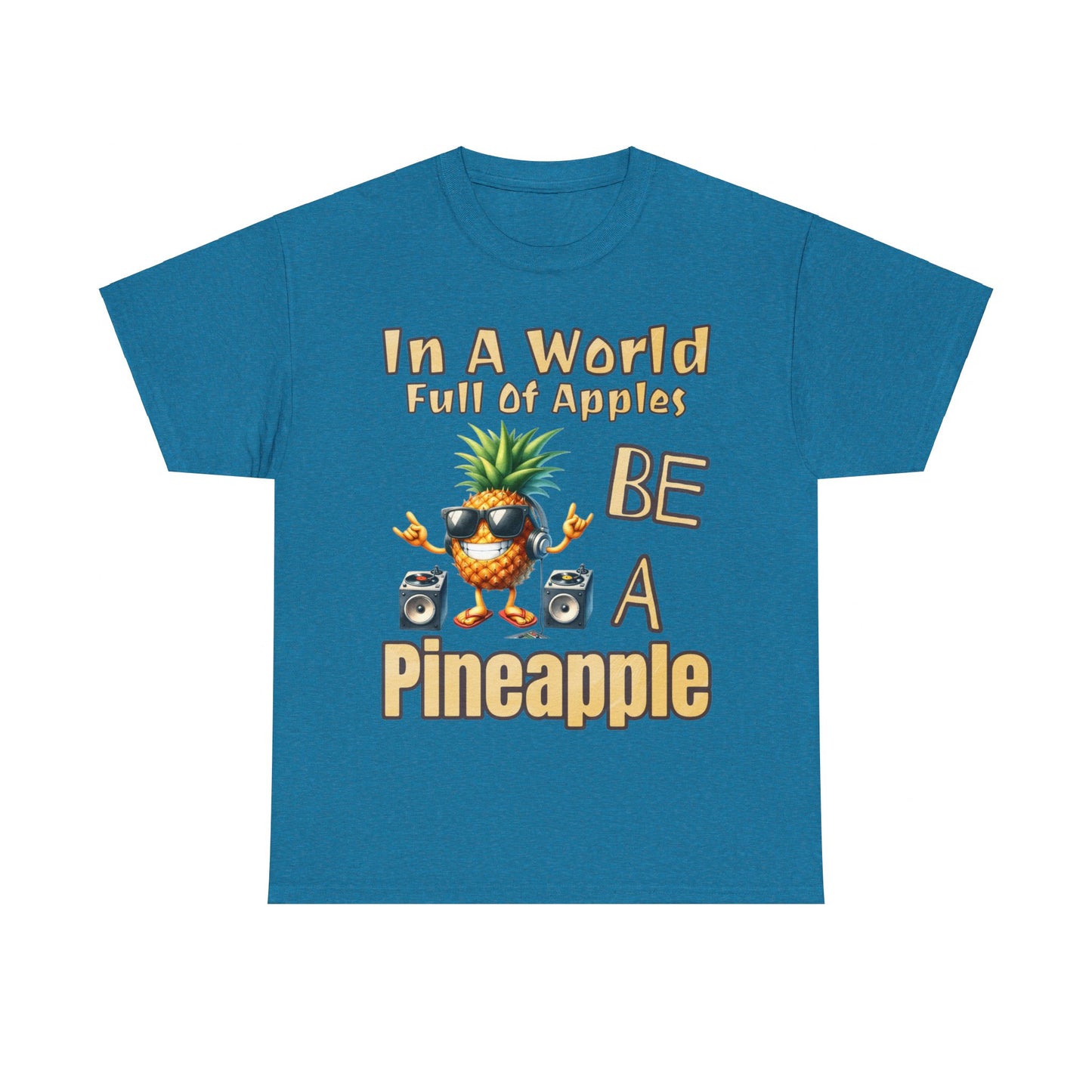 Cool Pineapple With Music & Speakers Unisex Heavy Cotton Tee