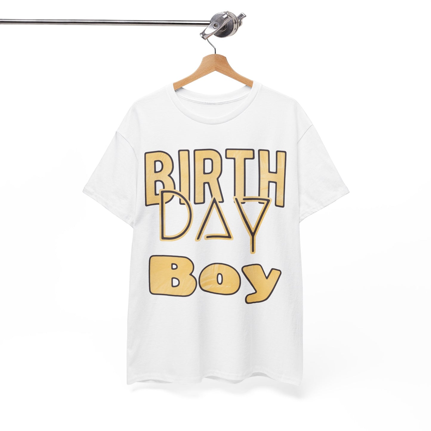 Birthday Boy Gold Washed Look Unisex Heavy Cotton Tee