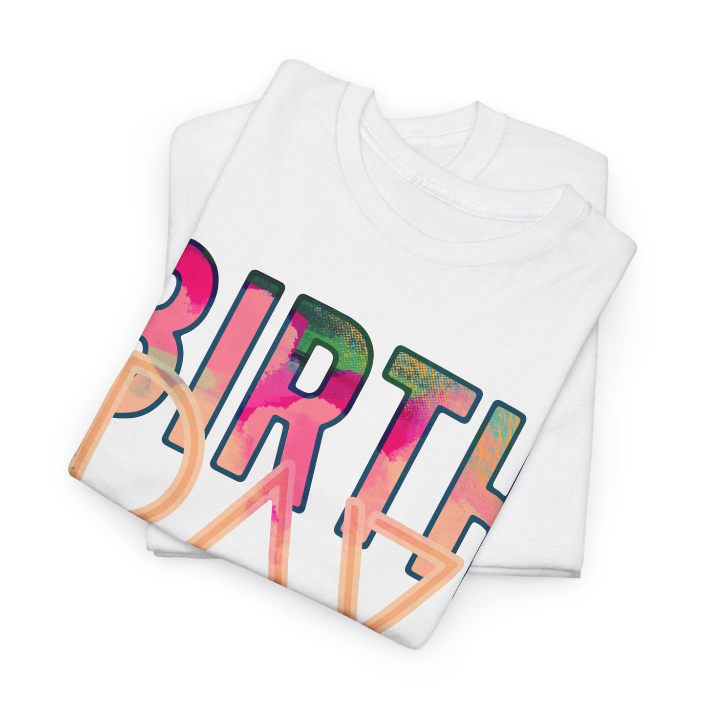 Birthday Girl Pink Street Art Unisex Heavy Cotton Tee