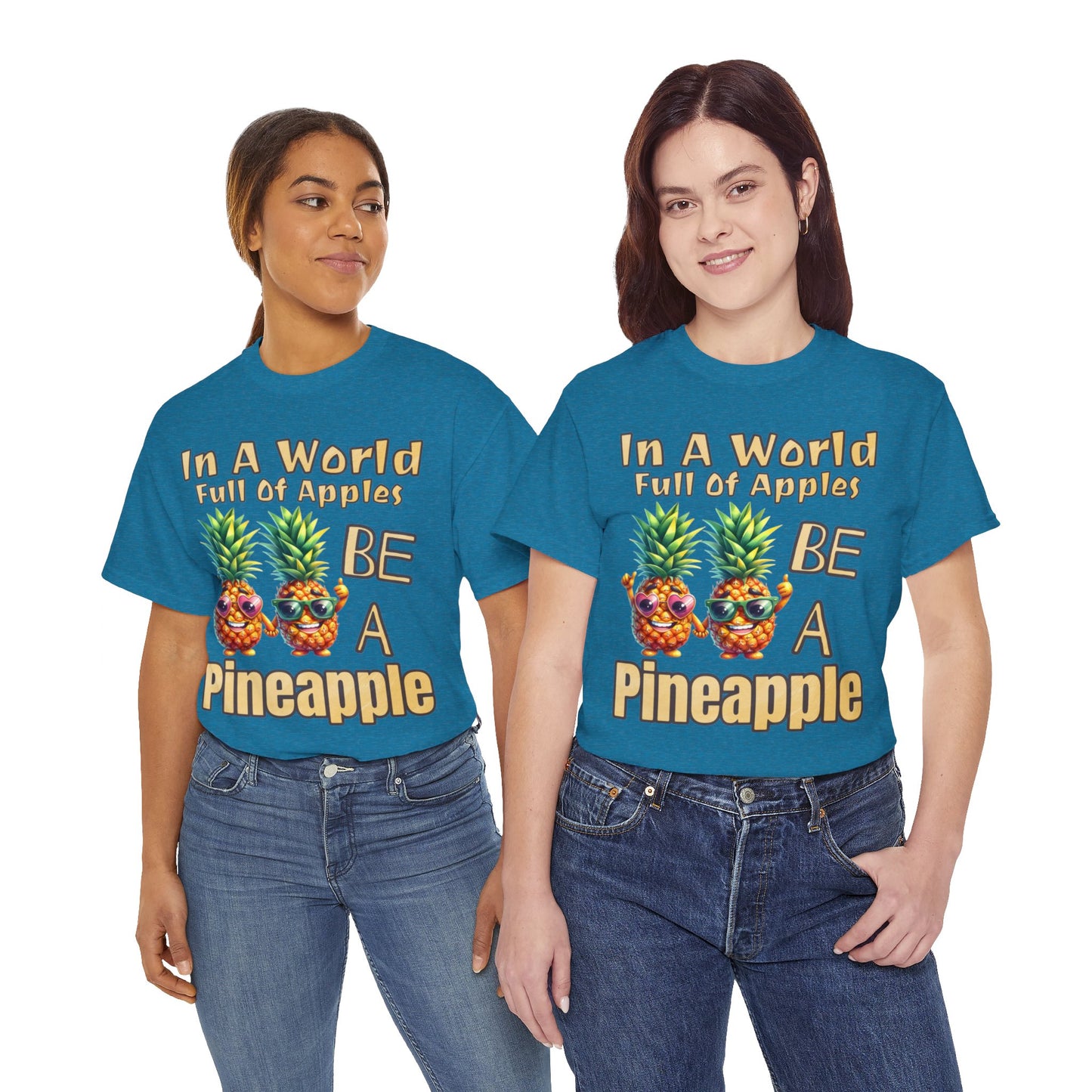 Cool Pineapple Couple Mr & Mrs Unisex Heavy Cotton Tee