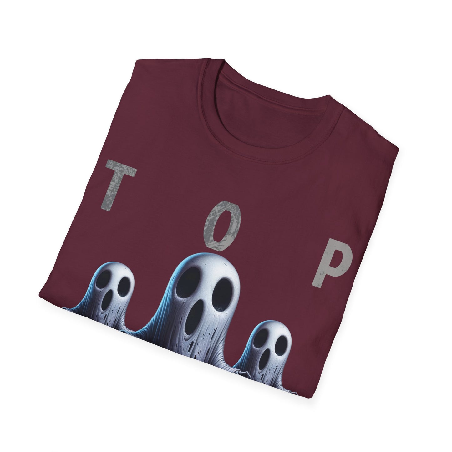 Top Ghoster Ghoul Spirit Scary Creepy Festive Happy Halloween T-Shirt