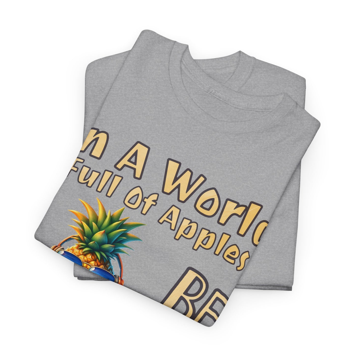 Cool Pineapple DJ Beach Reflection Shades Unisex Heavy Cotton Tee