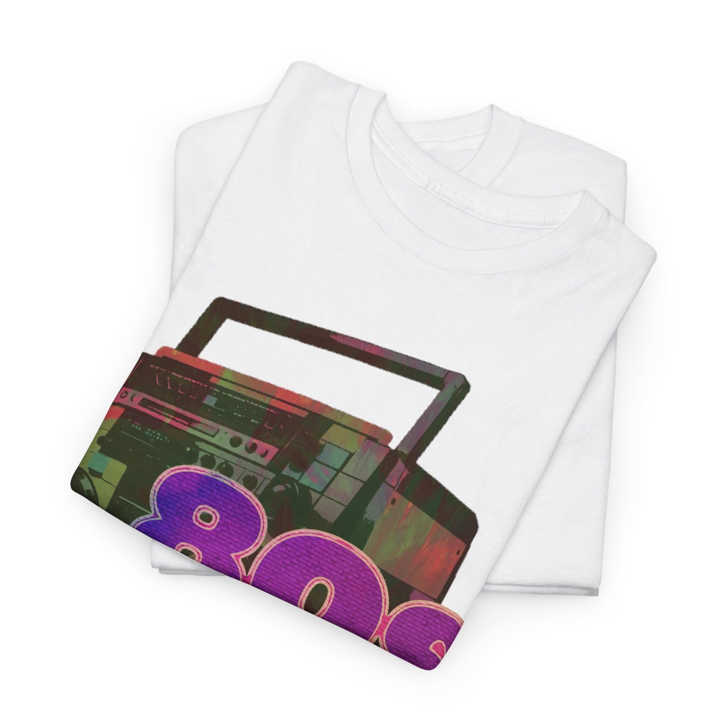 80s Kid Stunning Boombox design Unisex Heavy Cotton Tee