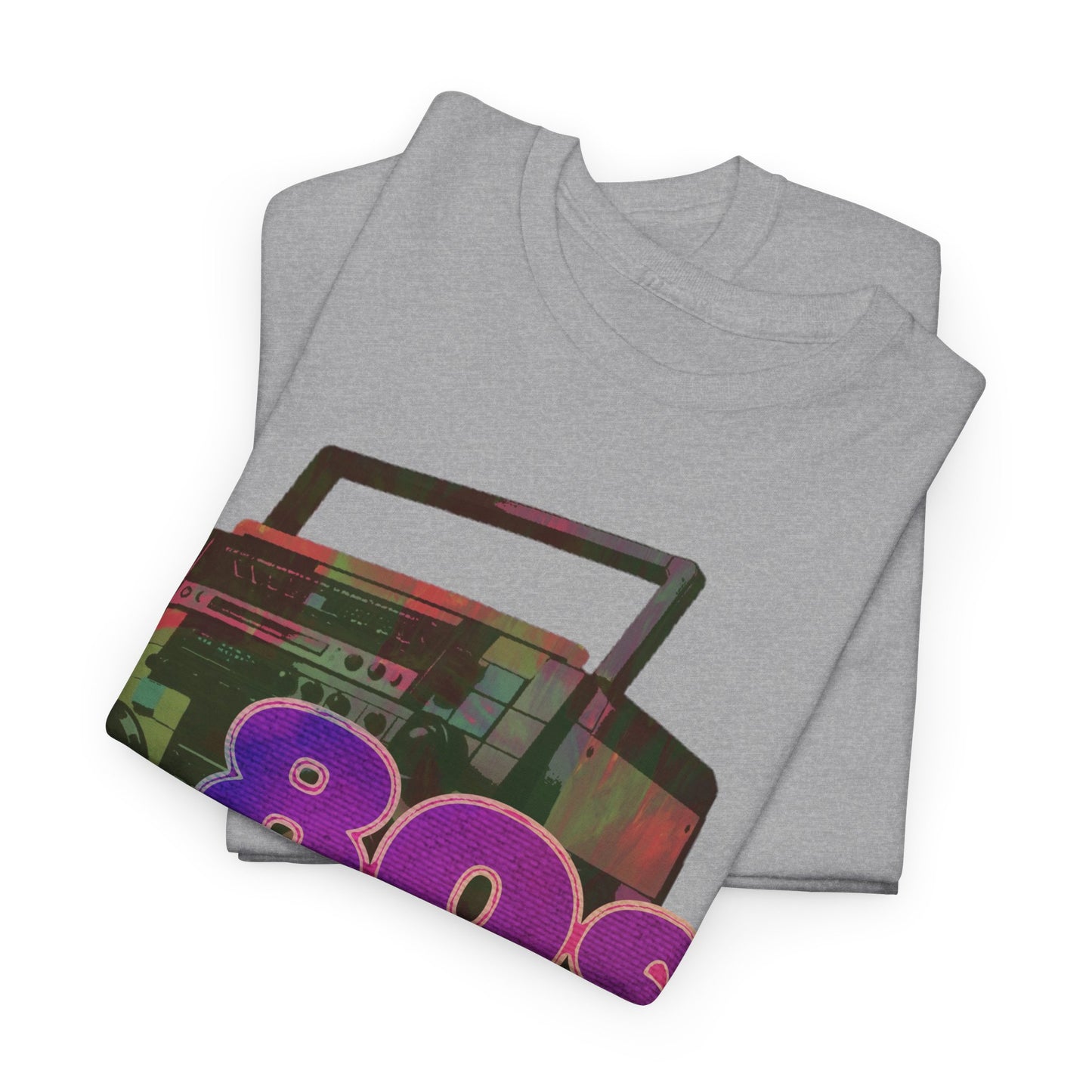 80s Kid Stunning Boombox design Unisex Heavy Cotton Tee