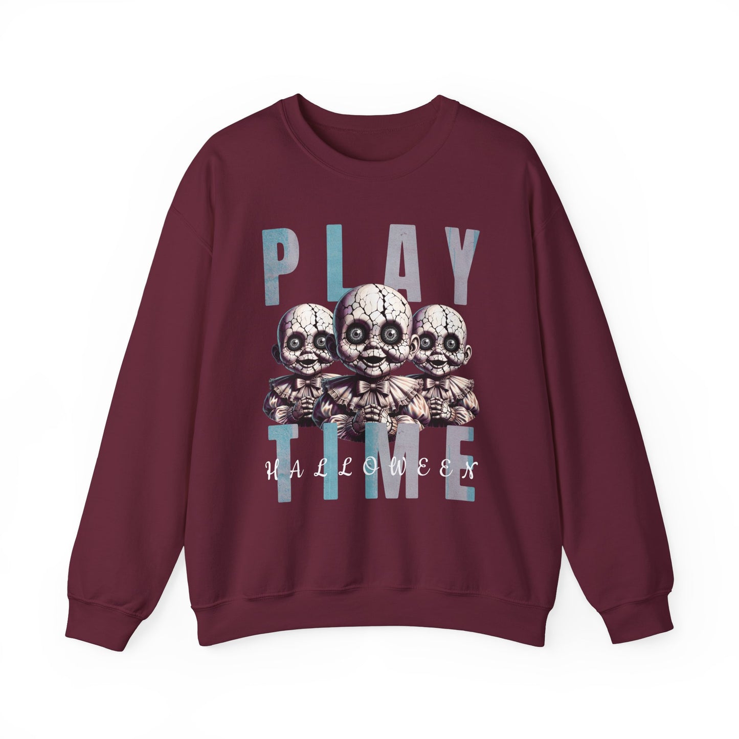 Scary Creepy Doll Playtime Halloween Evil Sweatshirt