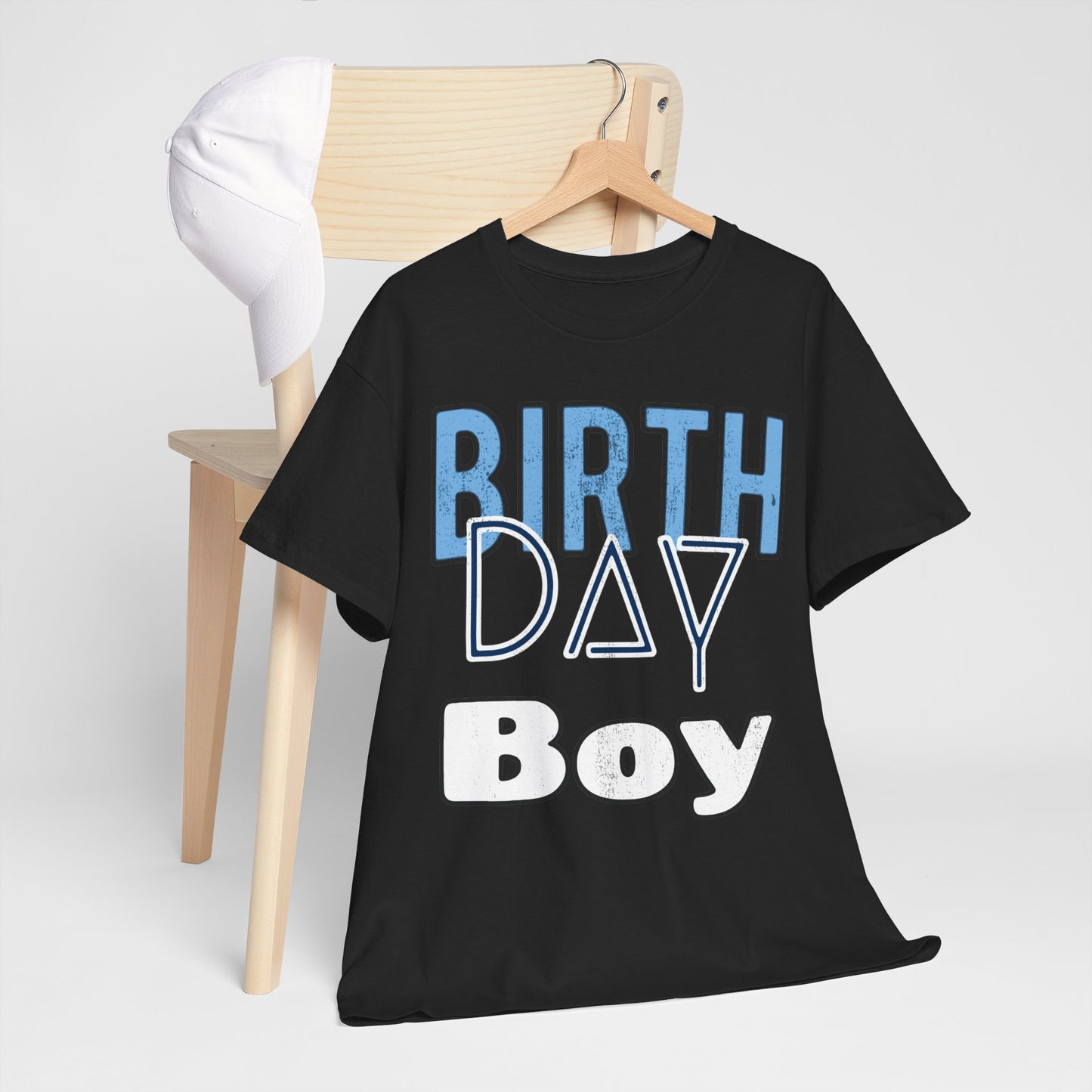 Birthday Boy Blue Washed Look Unisex Heavy Cotton Tee