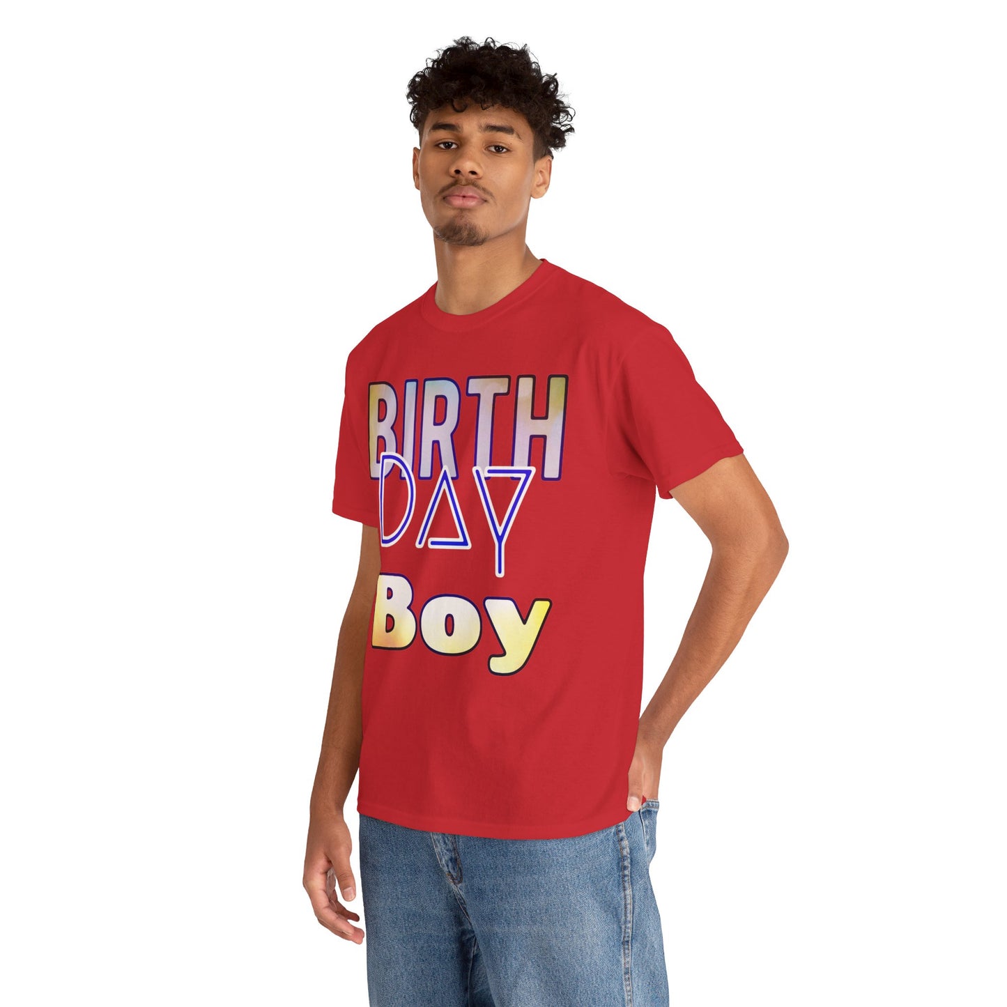 Birthday Boy Gold & Blue Unisex Heavy Cotton Tee