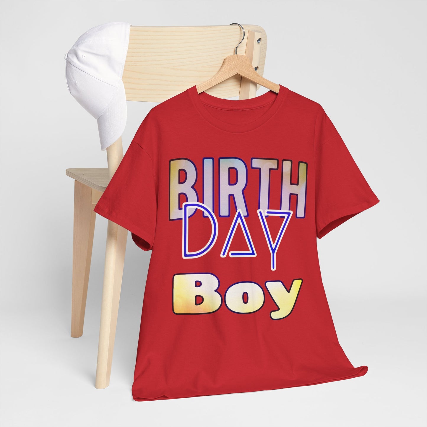 Birthday Boy Gold & Blue Unisex Heavy Cotton Tee