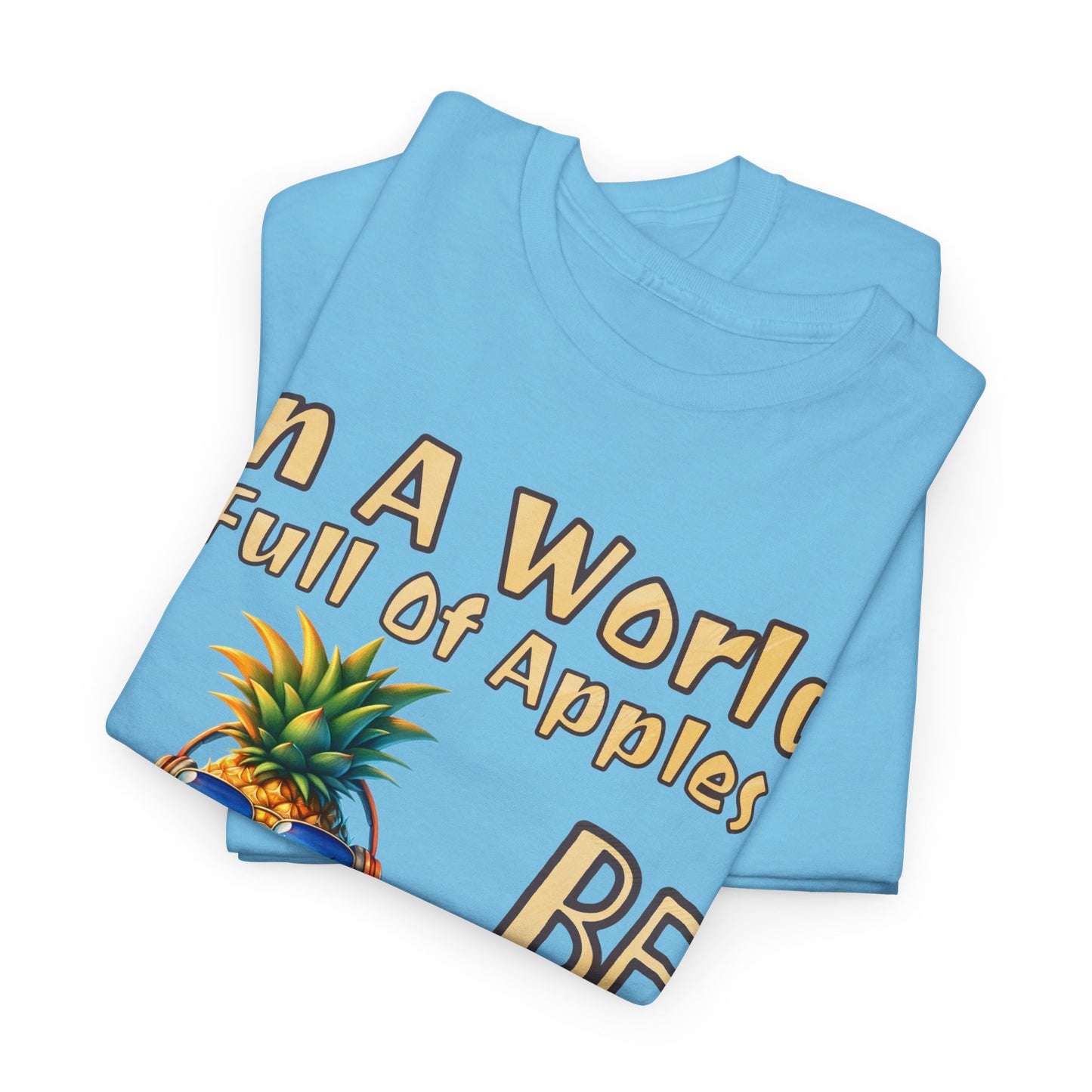 Cool Pineapple DJ Beach Reflection Shades Unisex Heavy Cotton Tee