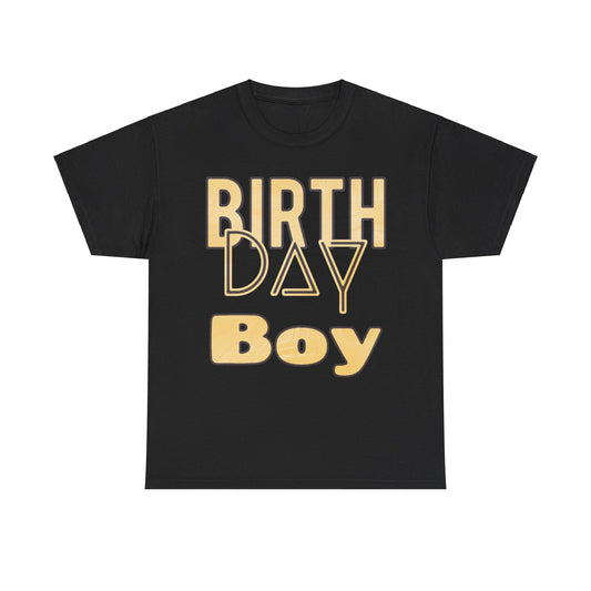 Birthday Boy Gold Washed Look Unisex Heavy Cotton Tee