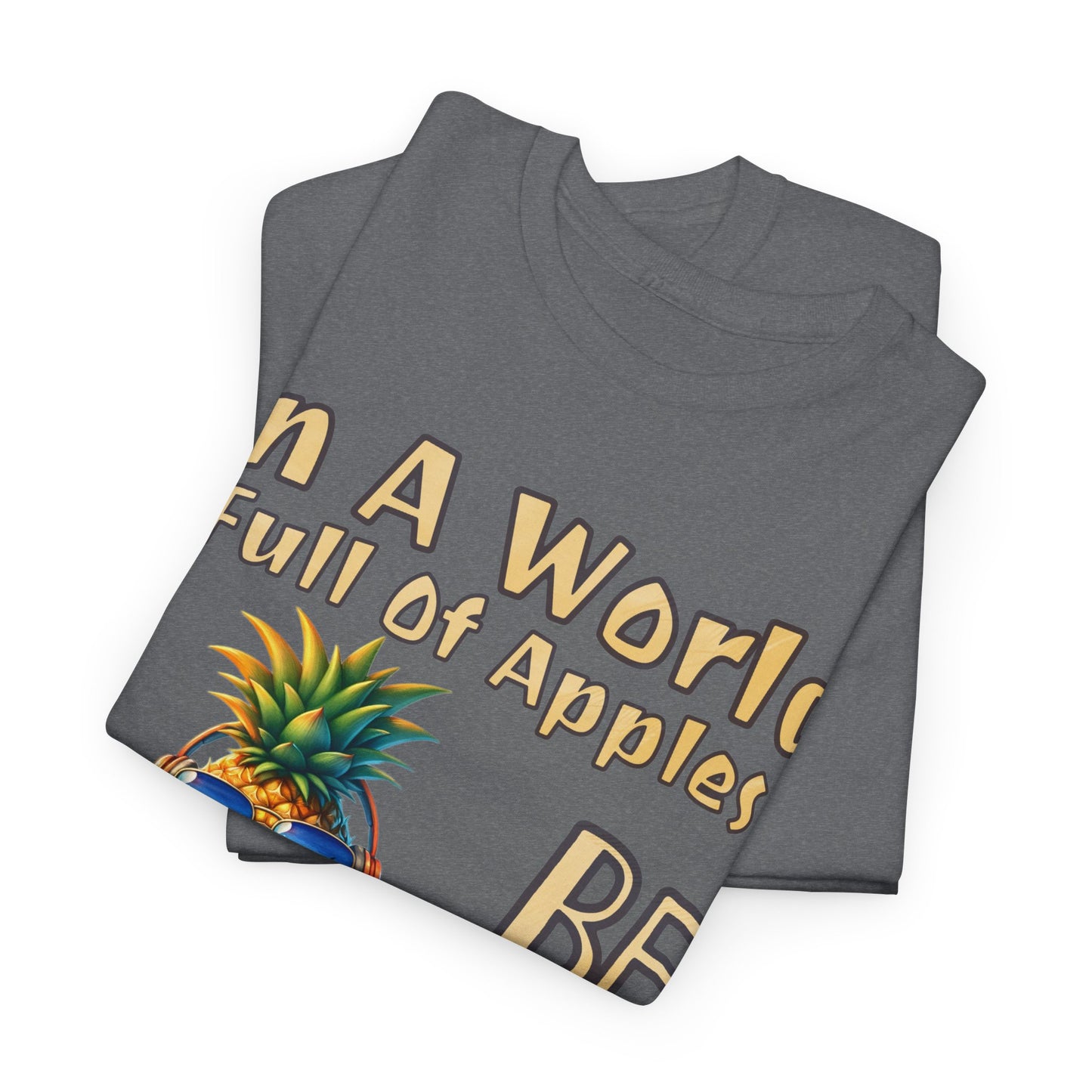 Cool Pineapple DJ Beach Reflection Shades Unisex Heavy Cotton Tee