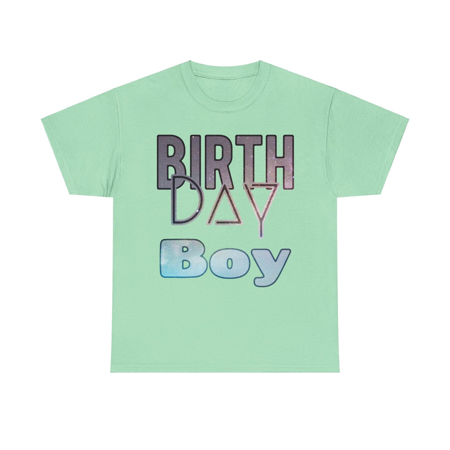 Birthday Boy Stars In Dark Sky Unisex Heavy Cotton Tee