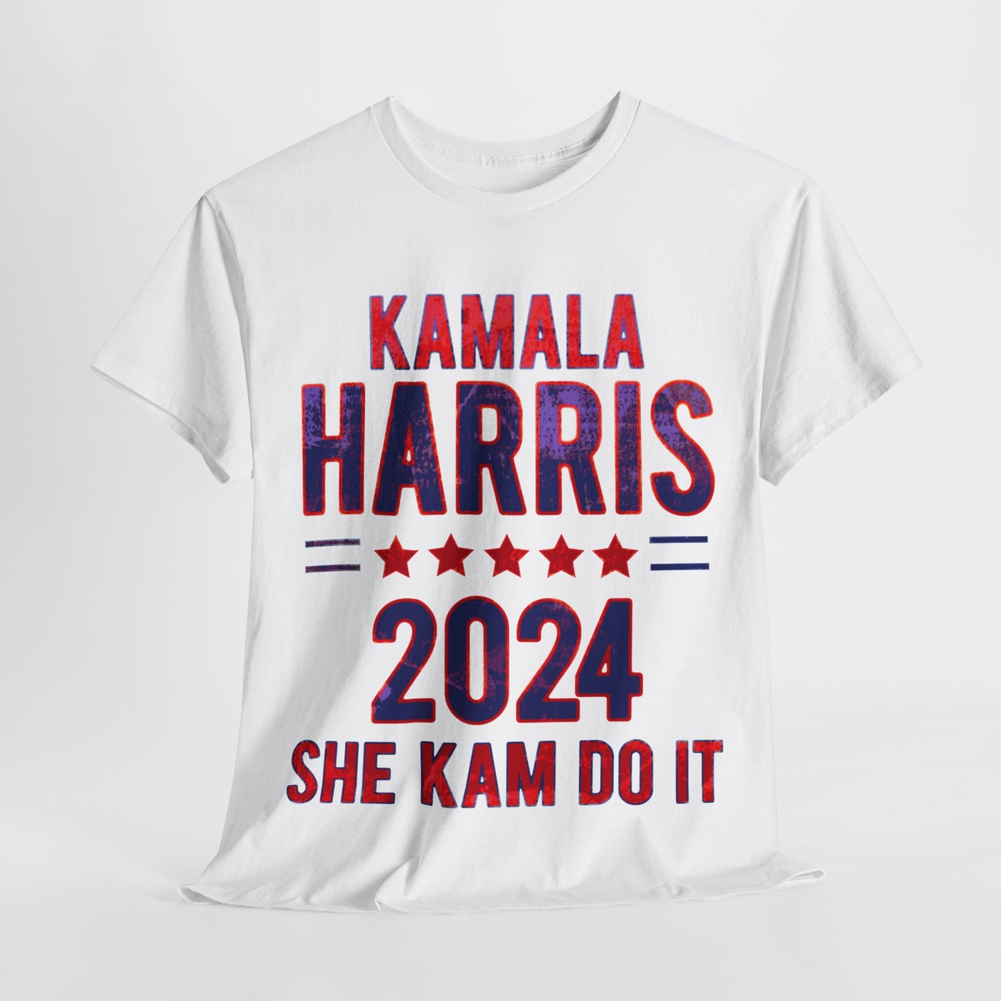 Kamala Harris 2024 Vote Supporter grunge look Unisex Heavy Cotton Tee