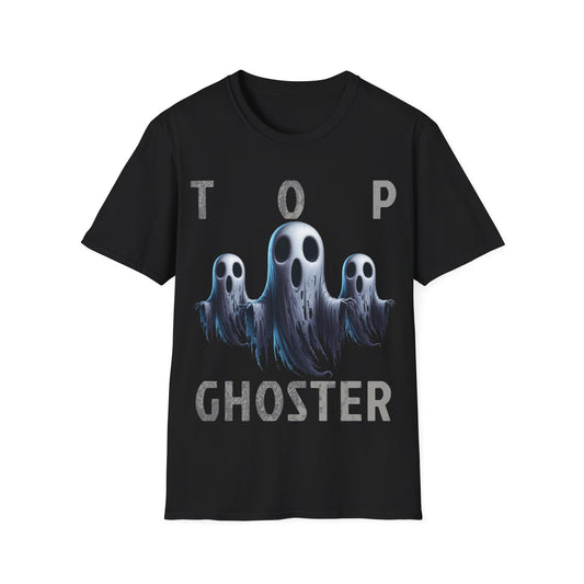 Top Ghoster Ghoul Spirit Scary Creepy Festive Happy Halloween T-Shirt