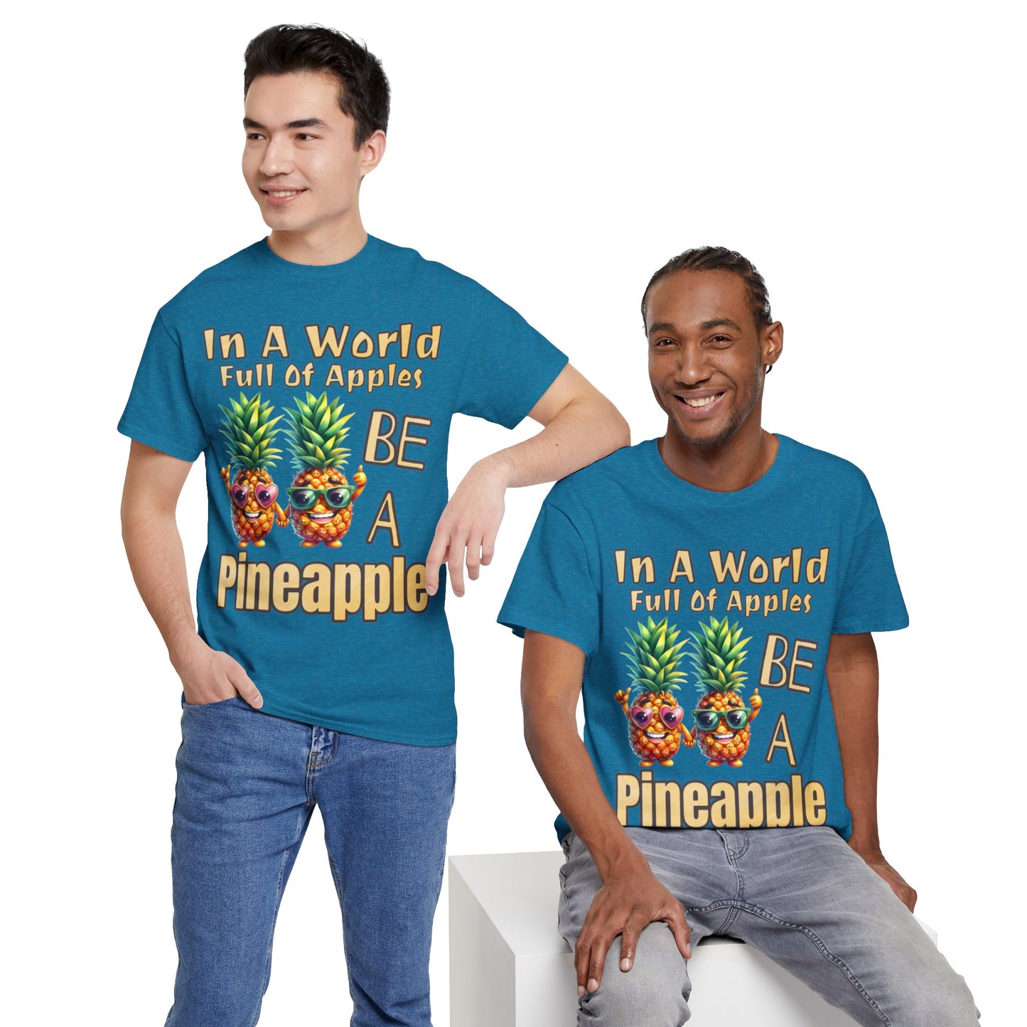 Cool Pineapple Couple Mr & Mrs Unisex Heavy Cotton Tee