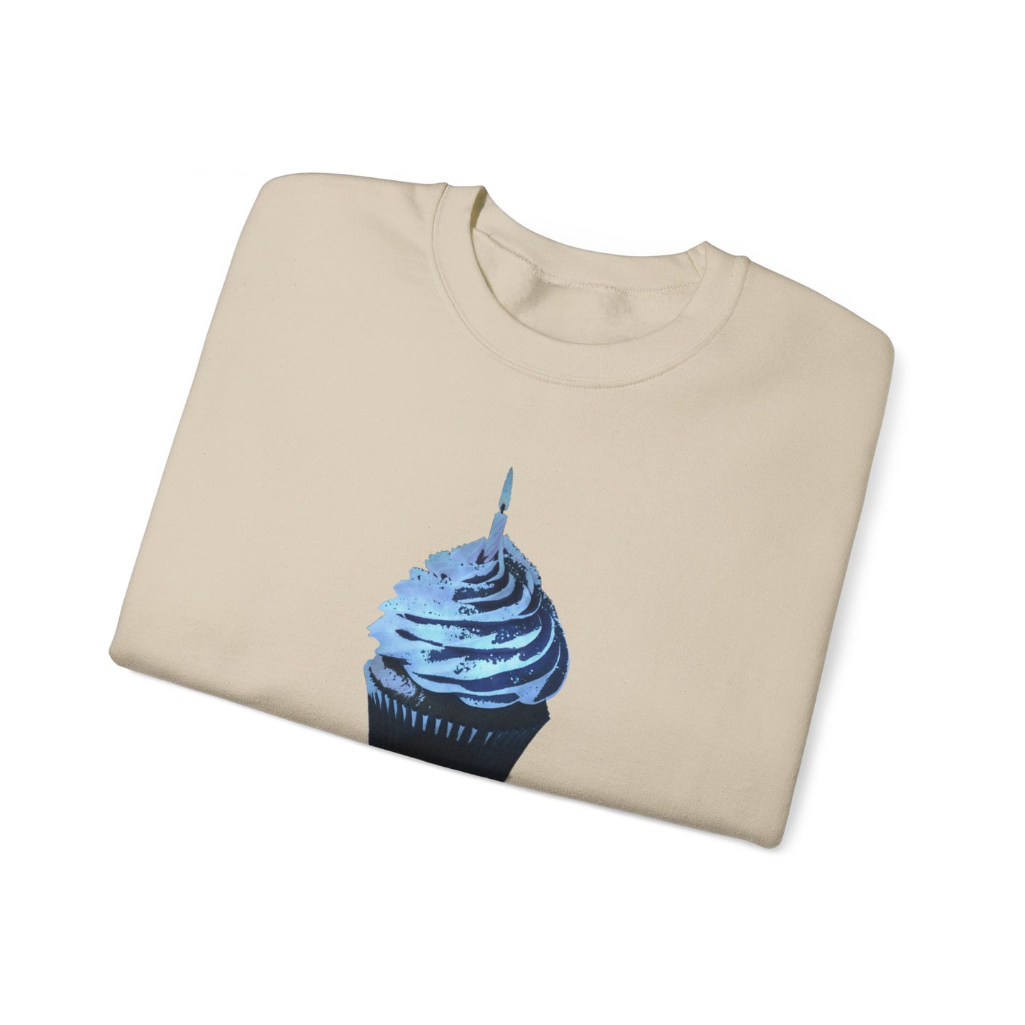 Birthday Boy Blue Cupcake Grunge look Unisex Heavy Blend™ Crewneck Sweatshirt