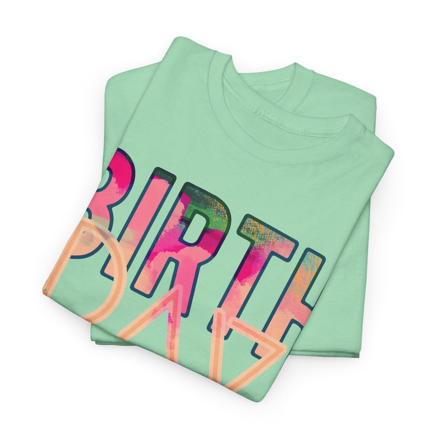 Birthday Girl Pink Street Art Unisex Heavy Cotton Tee